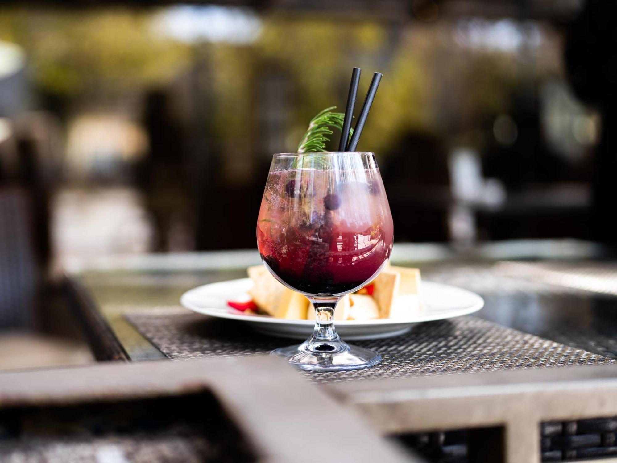 Plaza El Bosque Ebro Otel Santiago Dış mekan fotoğraf A blackberry bramble cocktail